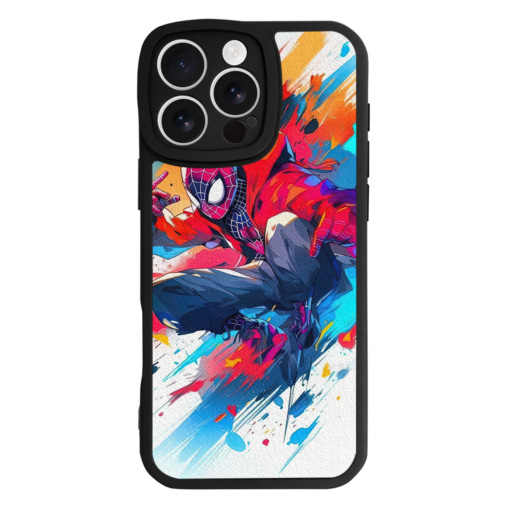 （画像用） Spider Man スパイダーマン 【iPhone 16シリーズ対応】シリコンスマホケース（レザー調） 材質：シリコン